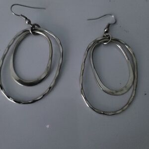 925 Silver Round Drop Earrings